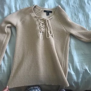 Lace up sweater